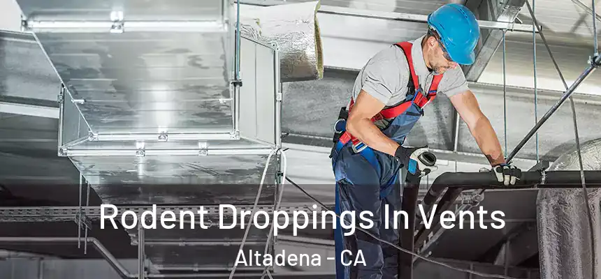 Rodent Droppings In Vents Altadena - CA